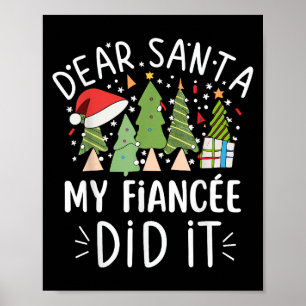 Poster Engraçado Citação de Natal Dito Caros Papais noeis