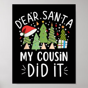 Poster Engraçado Citação de Natal Dito Papais noeis Meu P