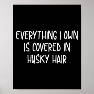 Poster Engraçado coberto de pelos de husky