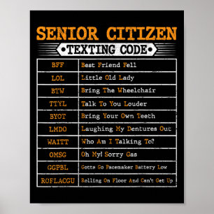 Poster Engraçado Código De Mensagens De Cidadãos Mais vel