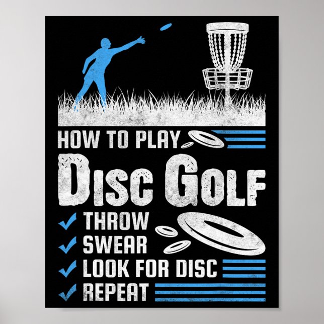 Poster Engraçado Como Jogar Golfe de Disco  (Frente)