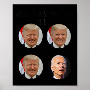 Poster Engraçado Comprar Carrinho Trump Biden Votação