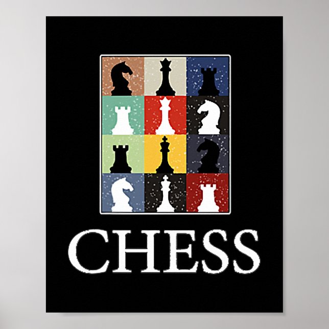 Poster Engraçado Conselho Chess Tee Jogo Humor set Player (Frente)