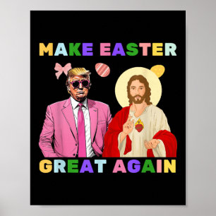 Poster Engraçado Cristo Jesus Faça Excelente Páscoa Novam