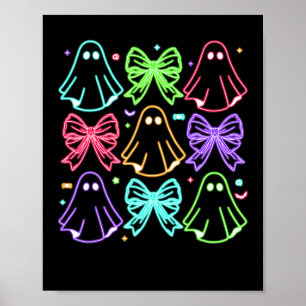 Poster Engraçado Cute Boo Ghost Spooky Season Brilha No H