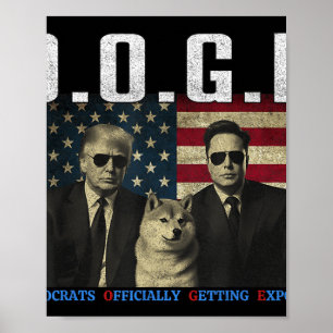Poster Engraçado D.o.g. e Doge Democrats Oficialmente Obt