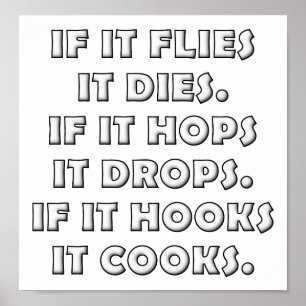 Poster engraçado da caça do poema da caça