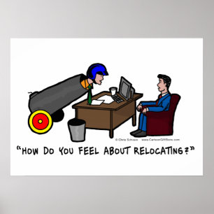 Poster engraçado da entrevista de trabalho