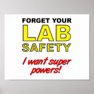 Poster engraçado da segurança do laboratório