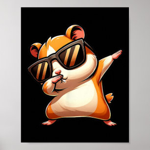Poster Engraçado Dab Animal Dancing Dabbing Hamster Memór