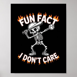 Poster Engraçado Dabbing Skeleton Fato Divertido Não
