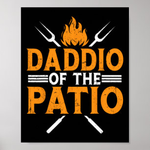 Poster Engraçado Daddio Da Grelha Do Churrasco Do Pacio