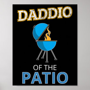 Poster Engraçado Daddio Da Grelha Do Churrasco Do Pacio
