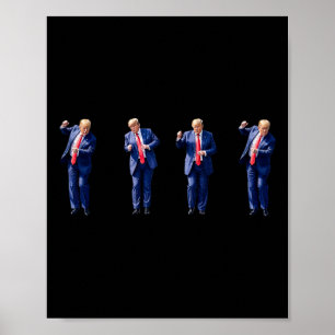 Poster Engraçado Dança De Trump Como Um Feliz Votando Tru