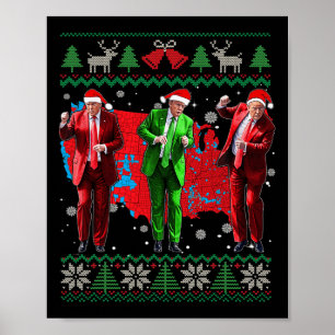 Poster Engraçado Dança Papai Noel Natal Pajam