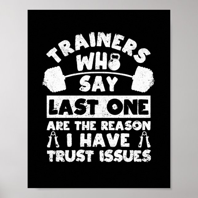 Poster Engraçado de malhação do amante do ginásio (Frente)