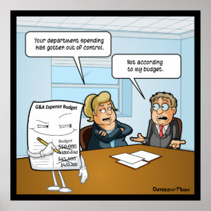 Poster Engraçado de Orçamento Engraçado