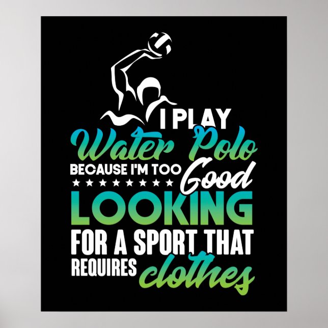 Poster Engraçado de Polo Água (Frente)