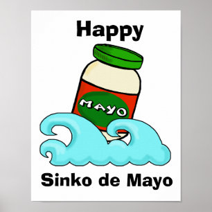 Poster engraçado de Sinko de Mayo Cinco de Mayo