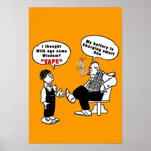 Poster engraçado de Vape da sabedoria da idade