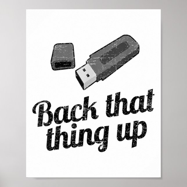 Poster Engraçado De Volta Essa Coisa No Computador Usb (Frente)