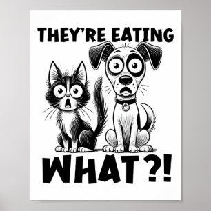 Poster Engraçado Debate 2024 Pets Dog Cat Eles estão come