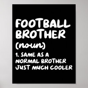 Poster Engraçado Definição de Irmão de Futebol