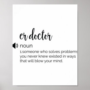 Poster Engraçado Definição de médico