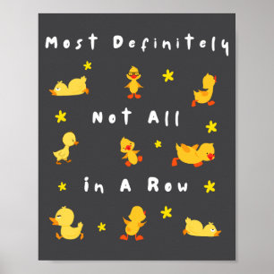 Poster Engraçado Definitivamente Não Tudo Em Uma Linha