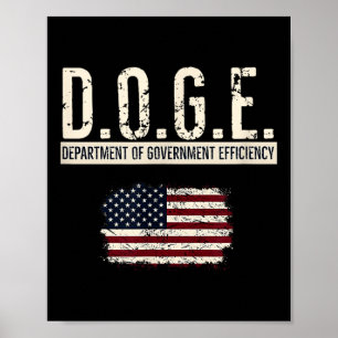 Poster Engraçado Departamento De Eficiência Do Governo