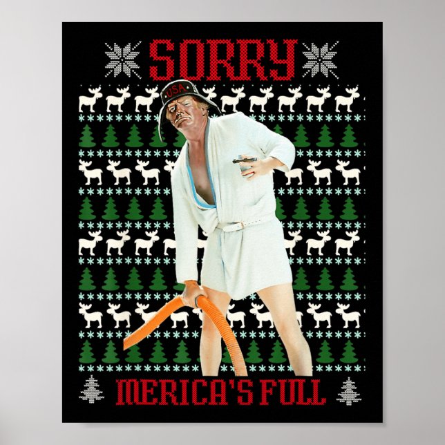 Poster Engraçado Desculpe o Cheio de Merica Imigração Fei (Frente)