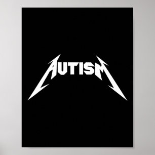 Poster Engraçado Design Autismo Esqueleto Memorial Metal