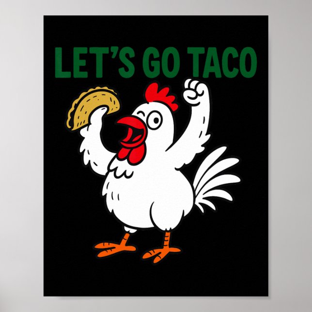 Poster Engraçado Design de galinha mexicana com solha (Frente)
