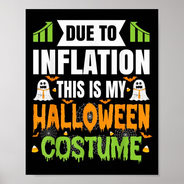 Poster Engraçado Devido À Inflação Este É O Meu Costum De (Frente)