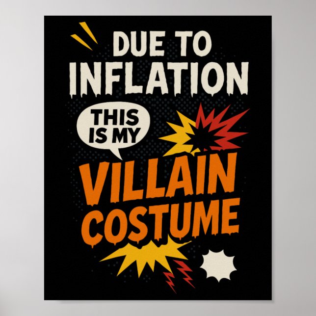 Poster Engraçado Devido À Inflação Este É O Meu Hallowee  (Frente)
