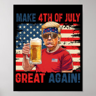 Poster Engraçado Dia da Independência Do Trump Torne 4 De