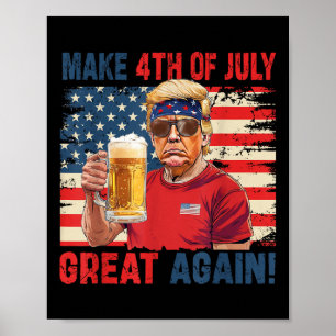 Poster Engraçado Dia da Independência Do Trump Torne 4 De