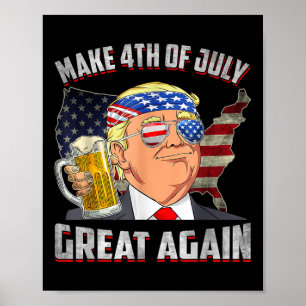 Poster Engraçado Dia da Independência Do Trump Torne 4 De