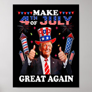 Poster Engraçado Dia da Independência Do Trump Torne 4 De