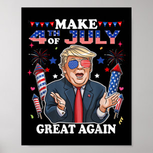 Poster Engraçado Dia da Independência Do Trump Torne 4 De