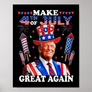 Poster Engraçado Dia da Independência Do Trump Torne 4 De