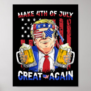Poster Engraçado Dia da Independência Do Trump Torne 4 De
