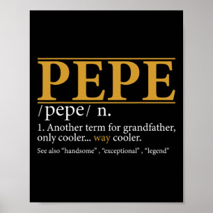 Poster Engraçado Dia de os pais de Definição de Pepe Pres