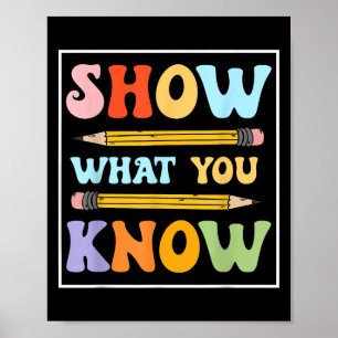 Poster Engraçado Dia de Teste Mostra O Que Você Sabe De S