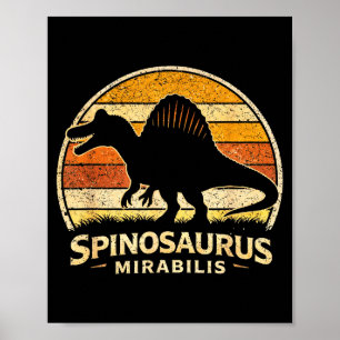 Poster Engraçado dinossauro spinosaurus vintage spinosaur