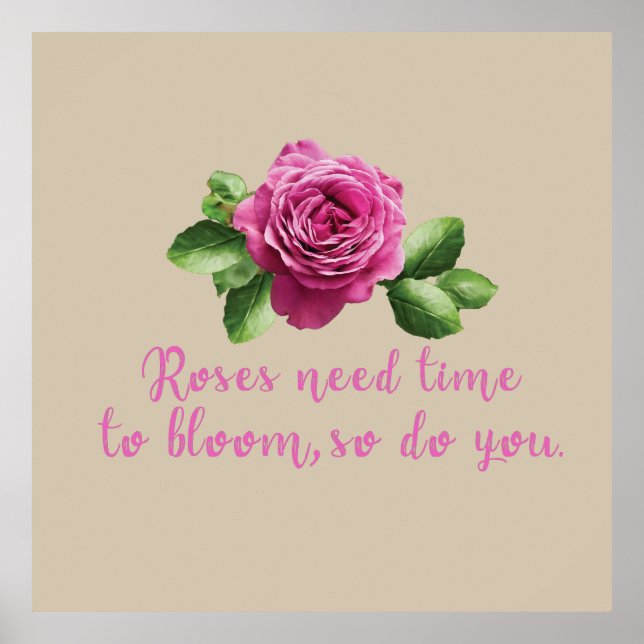 Poster Engraçado diz sobre rosas e amor (Frente)