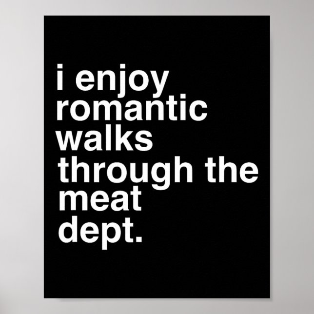 Poster Engraçado Dizer Carne Bacon Carne Carne Carne Carn (Frente)