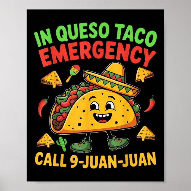 Poster Engraçado Dizer "Cinco de Mayo, mexicano Taco Fies (Frente)