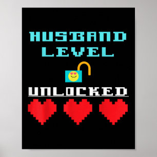 Poster Engraçado Dizer Que O Nível Do Marido Desbloqueou