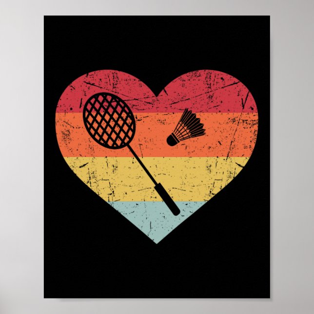 Poster Engraçado Dminton Shuttle Para Homens Mulheres Vin (Frente)